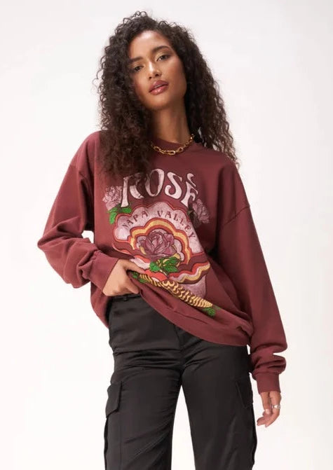 napa rose sweatshirt Hoodie with Illustration Artistic Creative