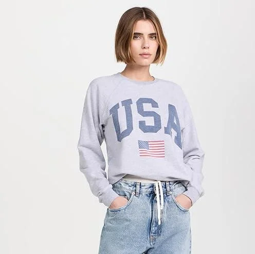 Retro Brand USA Vintage French Terry Sweatshirt Hoodie with Longline Fit Extended Stylish