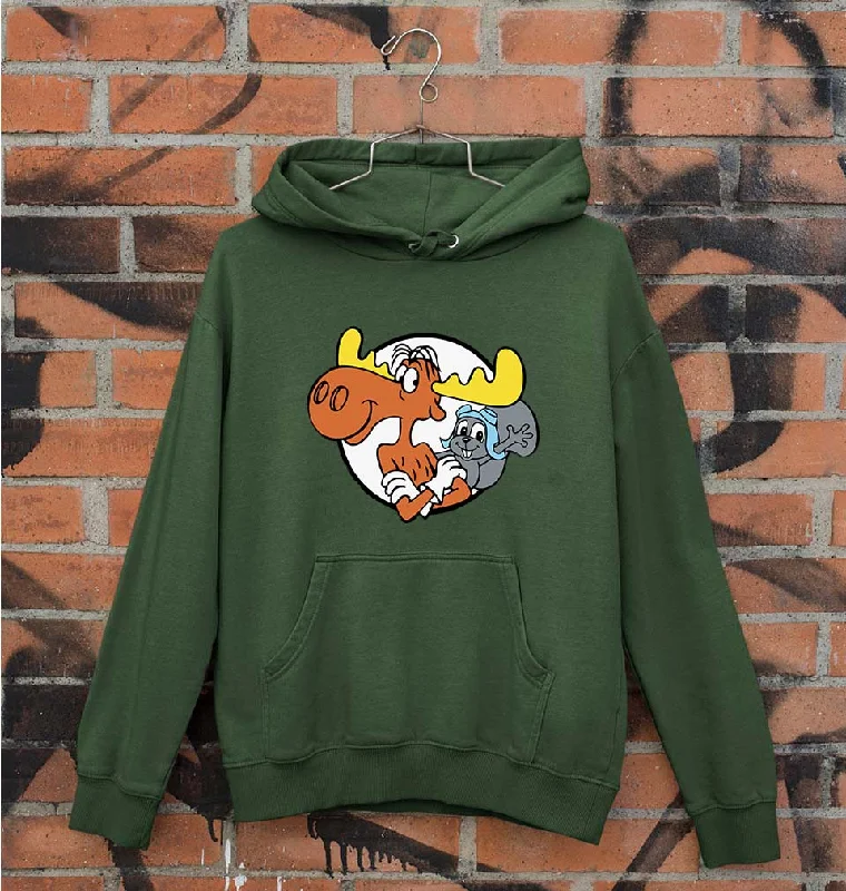 The Adventures of Rocky and Bullwinkle and Friends Unisex Hoodie for Men/Women Hoodie with Front Slit Layering Stylish