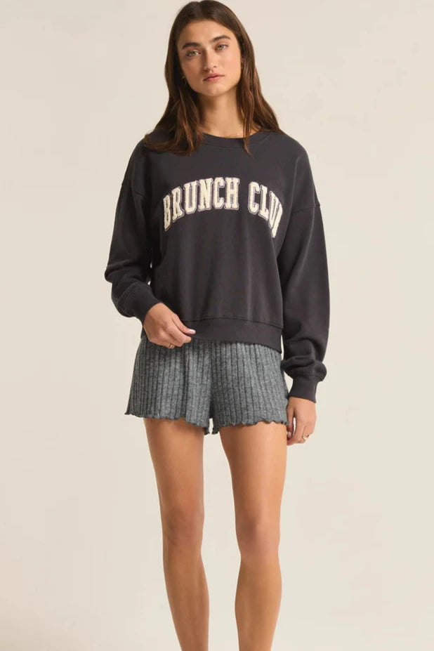 brunch club sweatshirt Hoodie with Magnetic Closure Innovative Modern