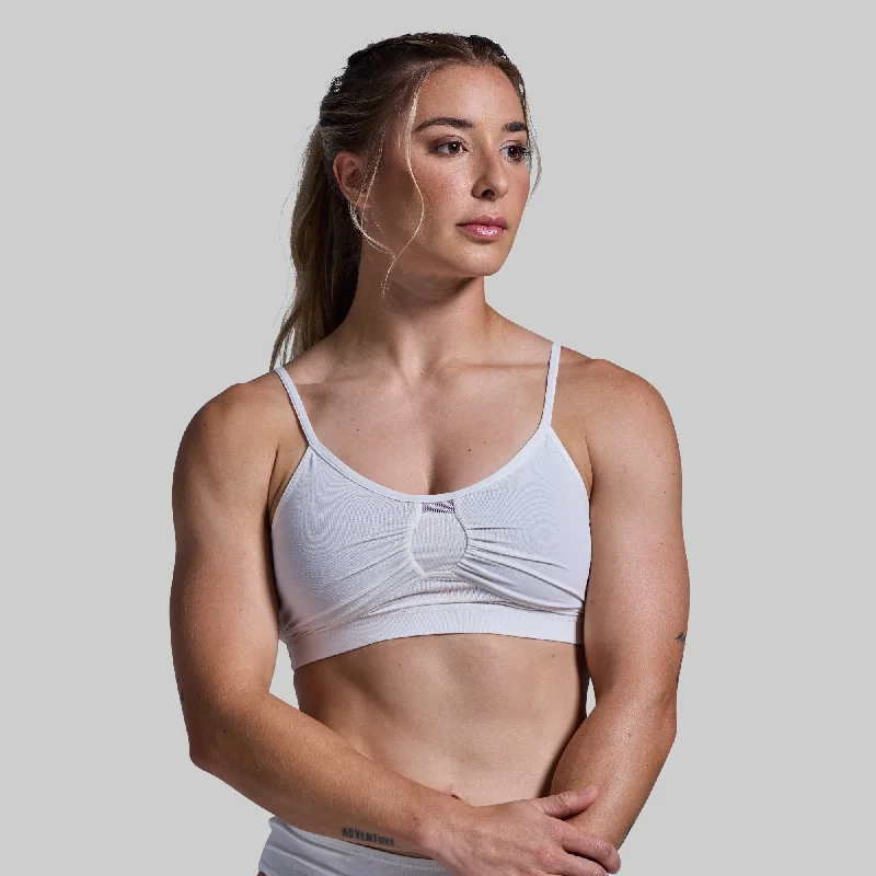 Athleisure Bra (White) Fashionable Push-Up Bra