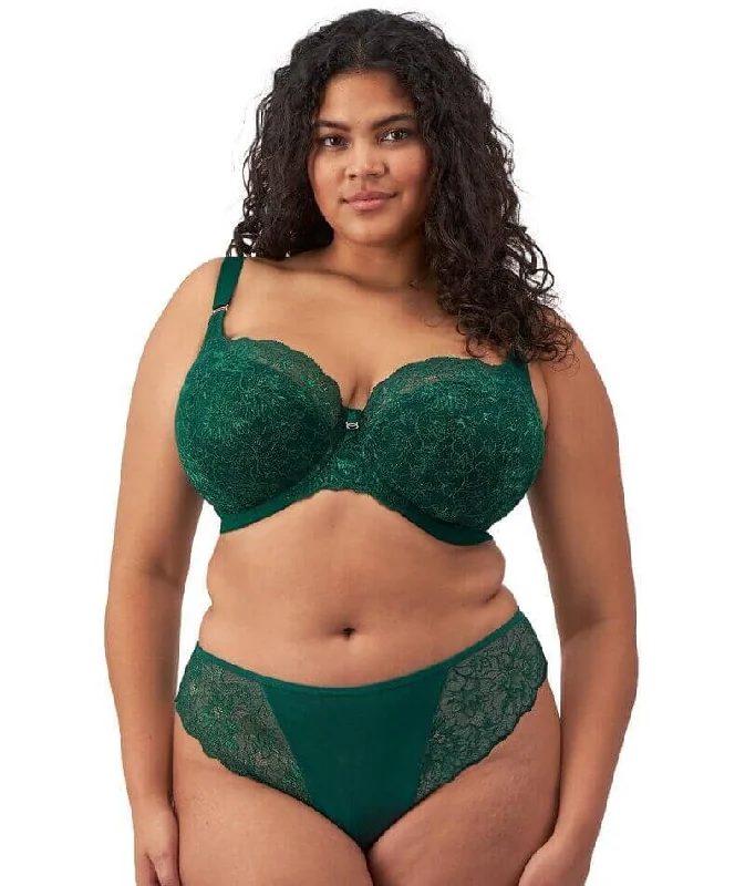 Brianna Underwired Padded Half Cup Bra In Rainforest - Elomi Light Seamless Bra