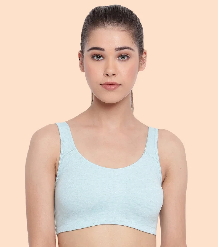 Low Impact Cotton Bra Soft Mesh Bra