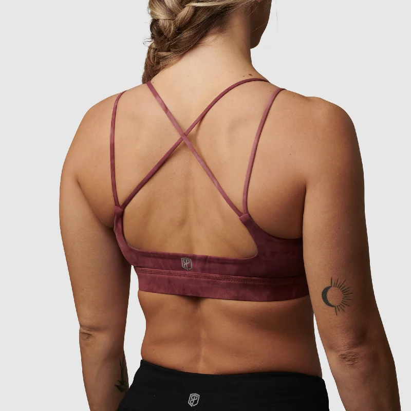 Exhale Sports Bra (Roan Rouge) Adjustable Back Bra