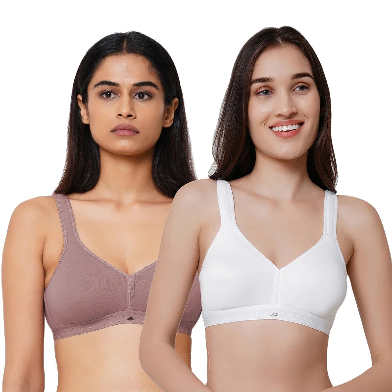 Full coverage Non padded Non wired Bra (PACK OF 2) CB-335 Supportive Wireless Bra