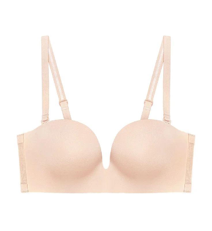 Invisible Inside-Out Non-Wired Detachable Push Up Bra Cotton Comfort Bra