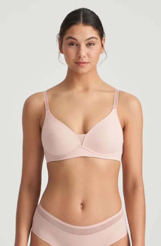 Louie Soft Wireless Bra in Powder Rose Push-Up Bralette Set