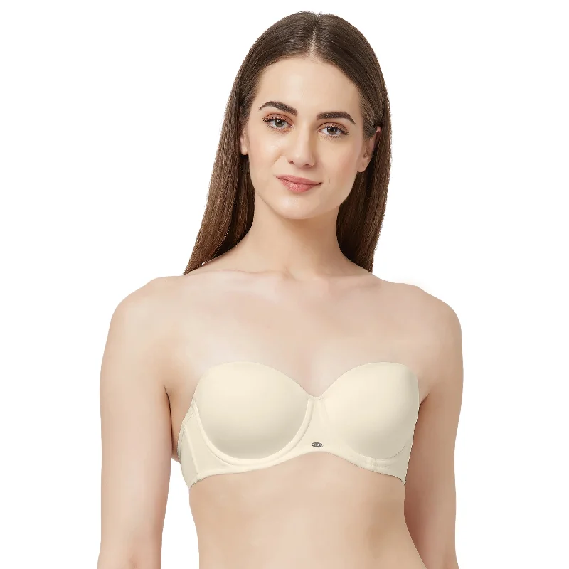 Medium Coverage Padded Wired Multiway Strapless Bra with Detachable Straps-FB-508A Sexy Mesh Bra