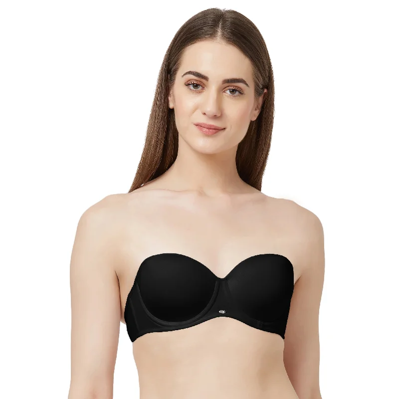 Medium Coverage Padded Wired Multiway Strapless Bra with Detachable Straps-FB-508A Versatile Bralette Set