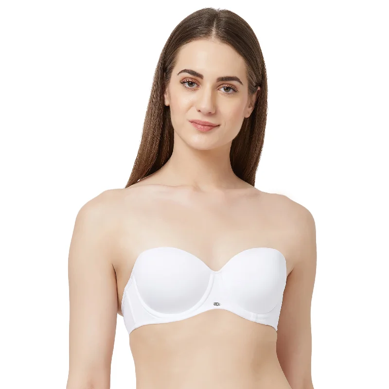 Medium Coverage Padded Wired Multiway Strapless Bra with Detachable Straps-FB-508A Seamless Fit Bra