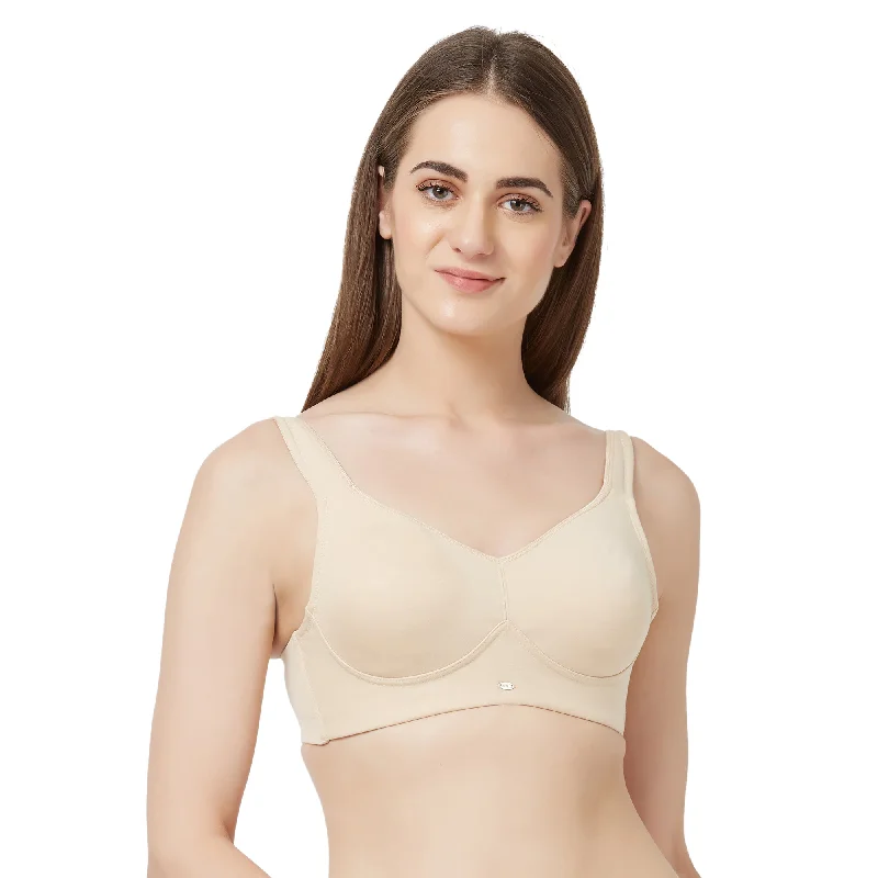 Minimizer Full Coverage Non Padded Non Wired Bra-CB-333 Lace-Trimmed Bra