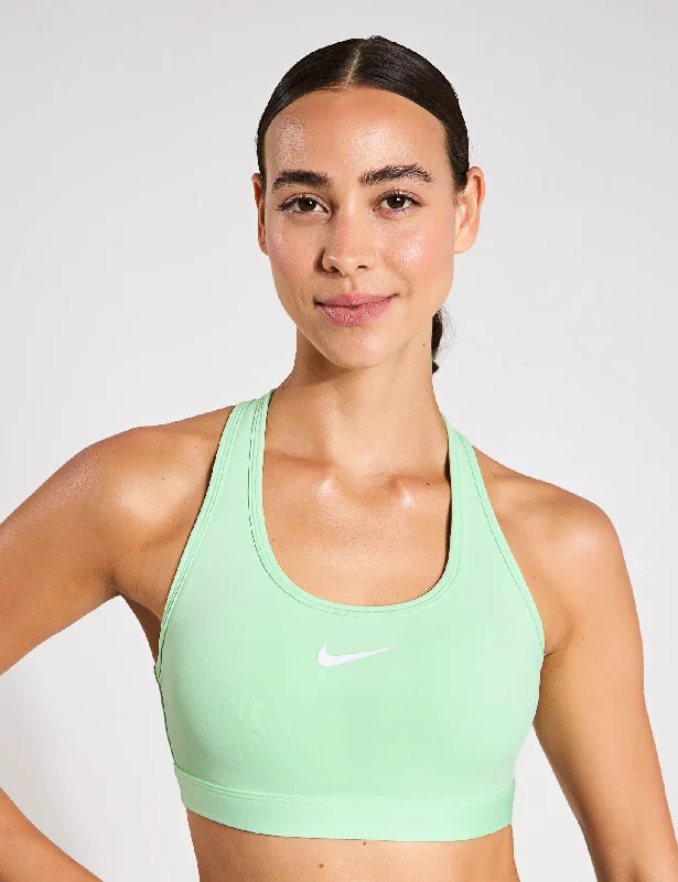 Swoosh Medium Support Bra - Vapor Green/White Supportive Cotton Bra