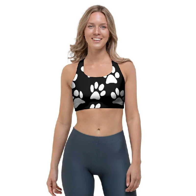 Paw Print Sports Bra Feminine Lace Bra