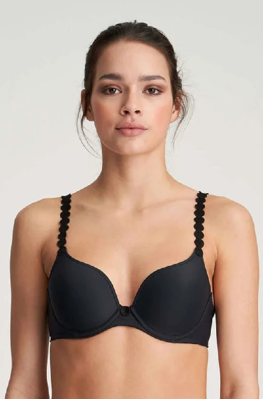 Tom Heart Shaped Bra in Charcoal Lacy Underwire Bra