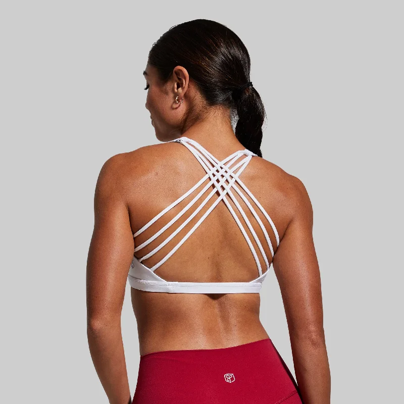 Vitality Sports Bra (White) Lacy Underwire Bra