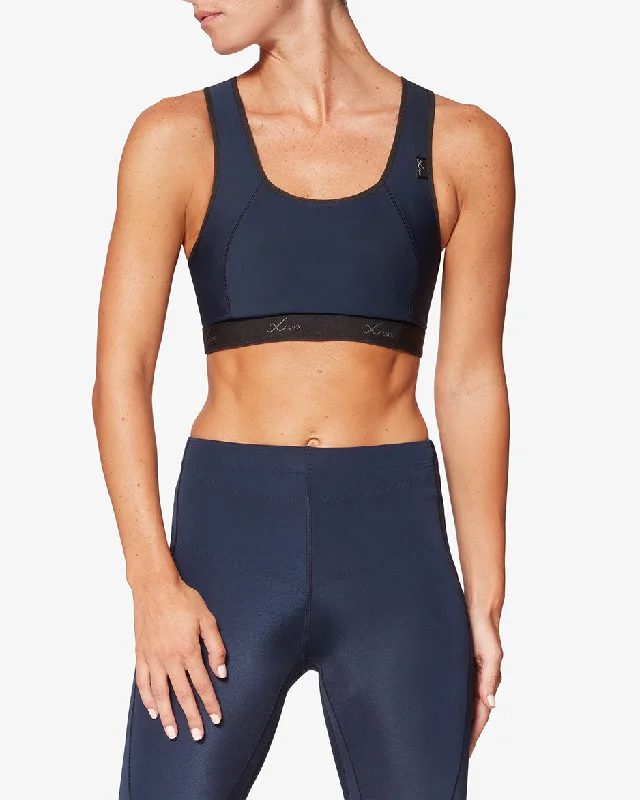 Xtra Support High Impact Sports Bra: True Navy Chic Lace Underwear