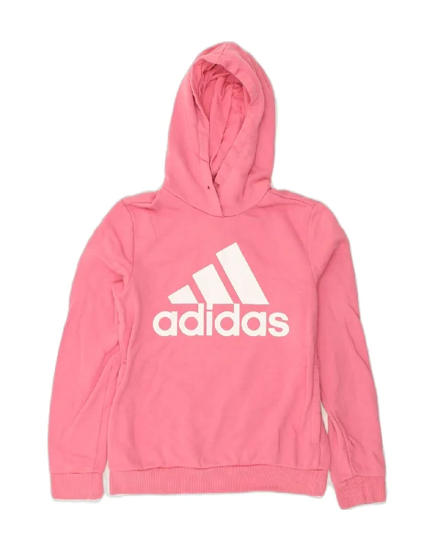 ADIDAS Womens Graphic Hoodie Jumper UK 8/10 Small Pink Cotton Hoodie with Button Placket Classic Preppy ADIDAS Womens Graphic Hoodie Jumper UK 8/10 Small Pink Cotton Hoodie with Button Placket Classic Preppy