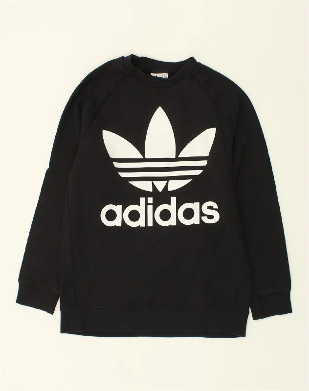 ADIDAS Womens Graphic Sweatshirt Jumper UK 12 Medium Black Polyester Hoodie with Zipper Versatile Modern ADIDAS Womens Graphic Sweatshirt Jumper UK 12 Medium Black Polyester Hoodie with Zipper Versatile Modern