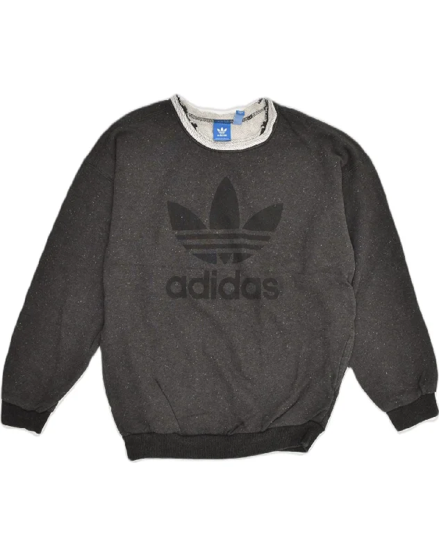 ADIDAS Womens Graphic Sweatshirt Jumper UK 6 XS Grey Cotton Hoodie with Hem Patch Decorative Personalized ADIDAS Womens Graphic Sweatshirt Jumper UK 6 XS Grey Cotton Hoodie with Hem Patch Decorative Personalized