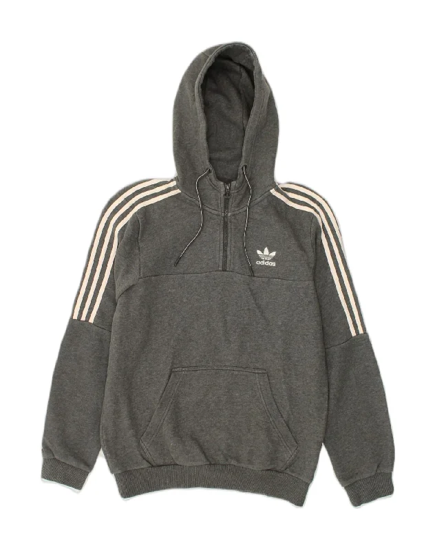 ADIDAS Womens Zip Neck Hoodie Jumper UK 14 Medium Grey Cotton Hoodie with Lace Feminine Delicate ADIDAS Womens Zip Neck Hoodie Jumper UK 14 Medium Grey Cotton Hoodie with Lace Feminine Delicate