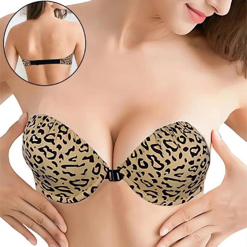 Cheeta Printed Ladies imported Front Open Strapless Push-Up Bra Supportive Sports Bra Cheeta Printed Ladies imported Front Open Strapless Push-Up Bra Supportive Sports Bra