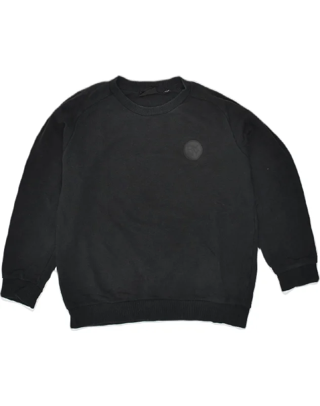 DKNY Womens Sweatshirt Jumper UK 14 Medium Black Cotton Hoodie with Print Artistic Unique DKNY Womens Sweatshirt Jumper UK 14 Medium Black Cotton Hoodie with Print Artistic Unique