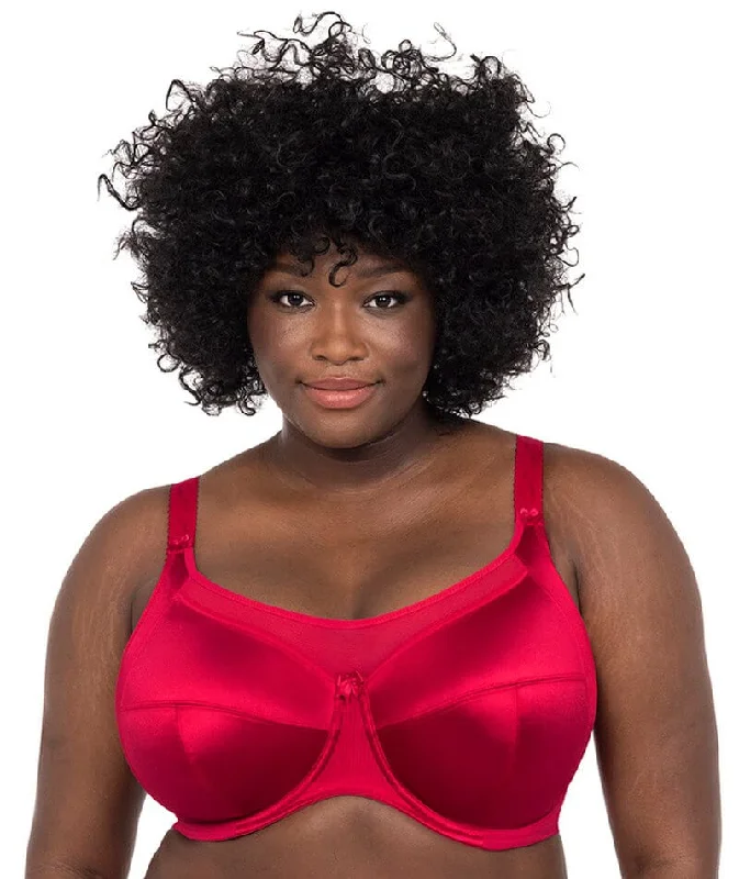 Goddess Keira Underwired Full Cup Bra - Crimson Soft Cup Bralette