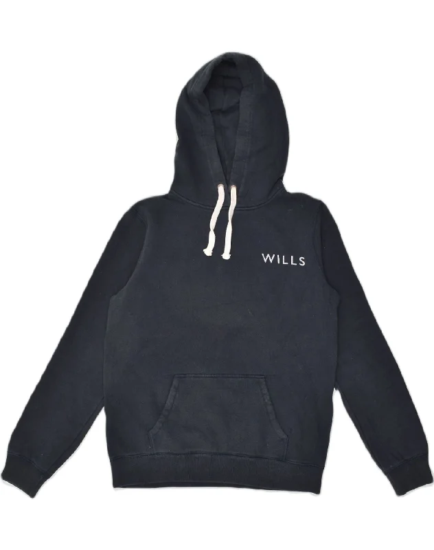 JACK WILLS Womens Graphic Hoodie Jumper UK 12 Medium Navy Blue Cotton Hoodie with Button Classic Timeless JACK WILLS Womens Graphic Hoodie Jumper UK 12 Medium Navy Blue Cotton Hoodie with Button Classic Timeless