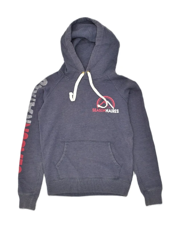 JACK WILLS Womens Graphic Hoodie Jumper UK 8 Small Navy Blue Cotton Hoodie with Metallic Shiny Futuristic JACK WILLS Womens Graphic Hoodie Jumper UK 8 Small Navy Blue Cotton Hoodie with Metallic Shiny Futuristic