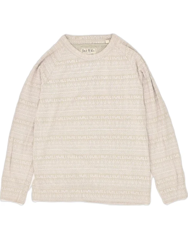 JACK WILLS Womens Graphic Sweatshirt Jumper UK 12 Medium Grey Striped Hoodie with Bell Sleeves Flared Feminine JACK WILLS Womens Graphic Sweatshirt Jumper UK 12 Medium Grey Striped Hoodie with Bell Sleeves Flared Feminine