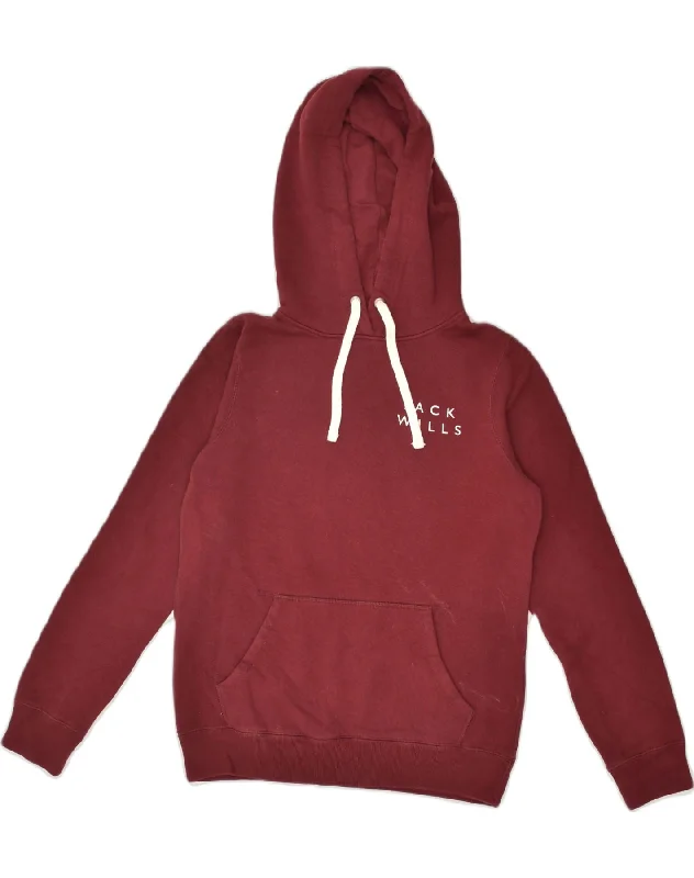 JACK WILLS Womens Hoodie Jumper UK 8 Small Maroon Cotton Hoodie with Ribbed Cuffs Snug Fit Comfort JACK WILLS Womens Hoodie Jumper UK 8 Small Maroon Cotton Hoodie with Ribbed Cuffs Snug Fit Comfort