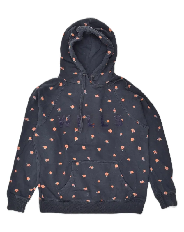 JACK WILLS Womens Loose Fit Graphic Hoodie Jumper UK 10 Small Navy Blue Hoodie with Half-Zip Sporty Casual JACK WILLS Womens Loose Fit Graphic Hoodie Jumper UK 10 Small Navy Blue Hoodie with Half-Zip Sporty Casual