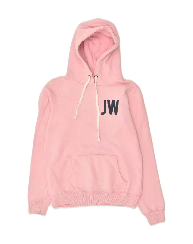 JACK WILLS Womens Loose Fit Graphic Hoodie Jumper UK 10 Small Pink Cotton Hoodie with Double Zipper Versatile Adjustable JACK WILLS Womens Loose Fit Graphic Hoodie Jumper UK 10 Small Pink Cotton Hoodie with Double Zipper Versatile Adjustable