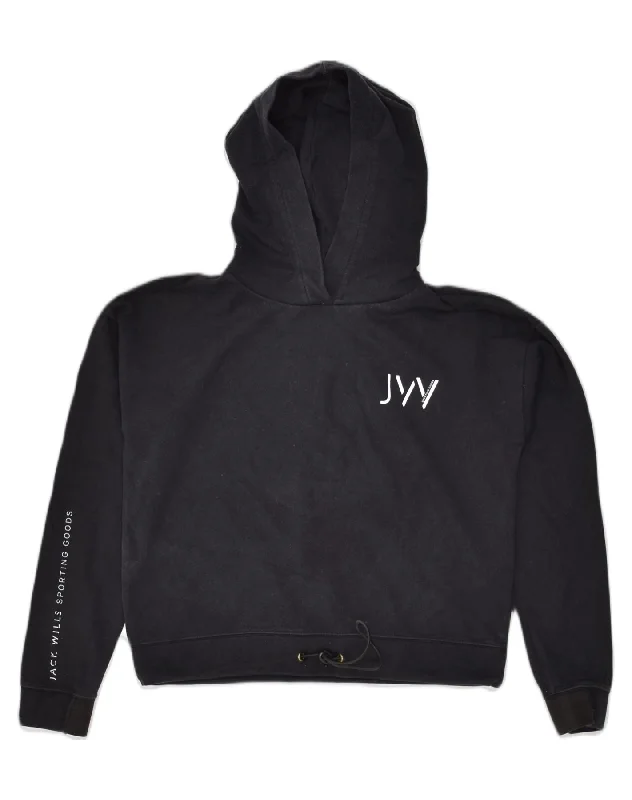 JACK WILLS Womens Loose Fit Graphic Hoodie Jumper UK 8 Small Black Cotton Hoodie with Turtle Neck Cozy Winter JACK WILLS Womens Loose Fit Graphic Hoodie Jumper UK 8 Small Black Cotton Hoodie with Turtle Neck Cozy Winter