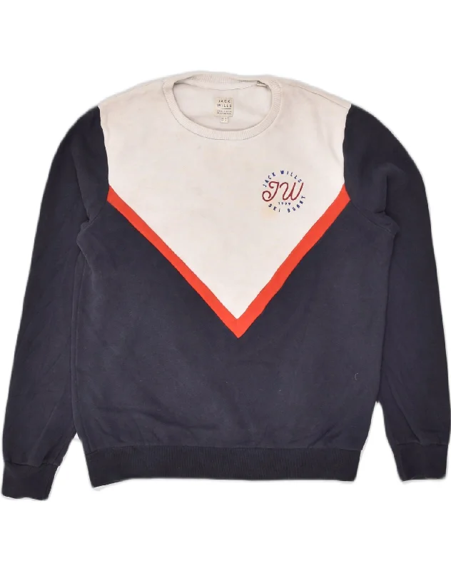 JACK WILLS Womens Loose Fit Sweatshirt Jumper UK 8 Small Navy Blue Hoodie with Zipper Placket Modern Functional JACK WILLS Womens Loose Fit Sweatshirt Jumper UK 8 Small Navy Blue Hoodie with Zipper Placket Modern Functional