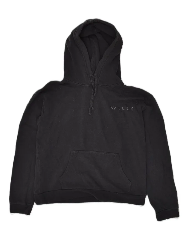 JACK WILLS Womens Oversized Hoodie Jumper UK 10 Small Black Cotton Hoodie with Pastel Soft Subtle JACK WILLS Womens Oversized Hoodie Jumper UK 10 Small Black Cotton Hoodie with Pastel Soft Subtle