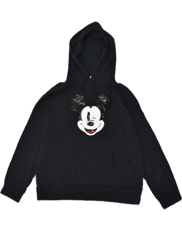 LEVI'S Womens Graphic Hoodie Jumper UK 14 Medium Black Cotton Hoodie with Lace Feminine Delicate LEVI'S Womens Graphic Hoodie Jumper UK 14 Medium Black Cotton Hoodie with Lace Feminine Delicate