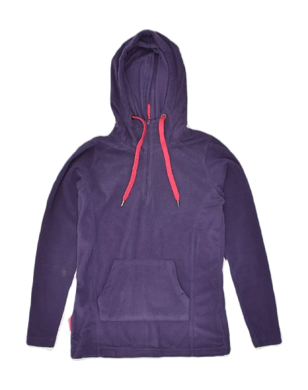 MOUNTAIN WAREHOUSE Womens Hooded Fleece Jumper UK 8 Small Purple Polyester Hooded Sweatshirt Casual Wear Street Style MOUNTAIN WAREHOUSE Womens Hooded Fleece Jumper UK 8 Small Purple Polyester Hooded Sweatshirt Casual Wear Street Style