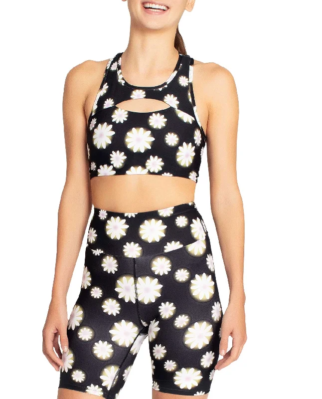 Nicole Miller Cut Out Racerback Sports Bra Simple Wireless Bra