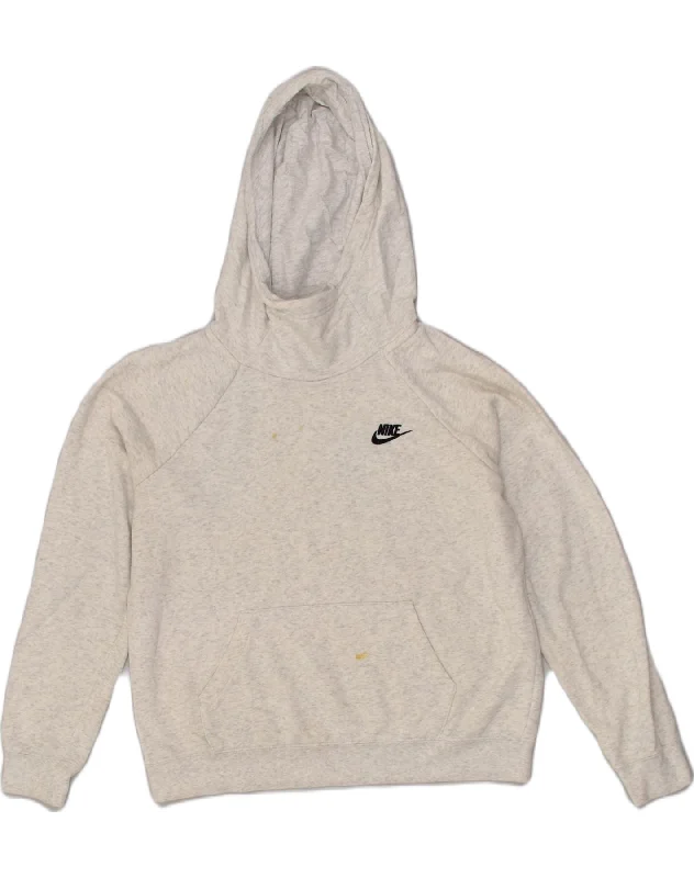 NIKE Womens Hoodie Jumper UK 14 Medium Grey Cotton Hoodie with Camouflage Military Edgy NIKE Womens Hoodie Jumper UK 14 Medium Grey Cotton Hoodie with Camouflage Military Edgy