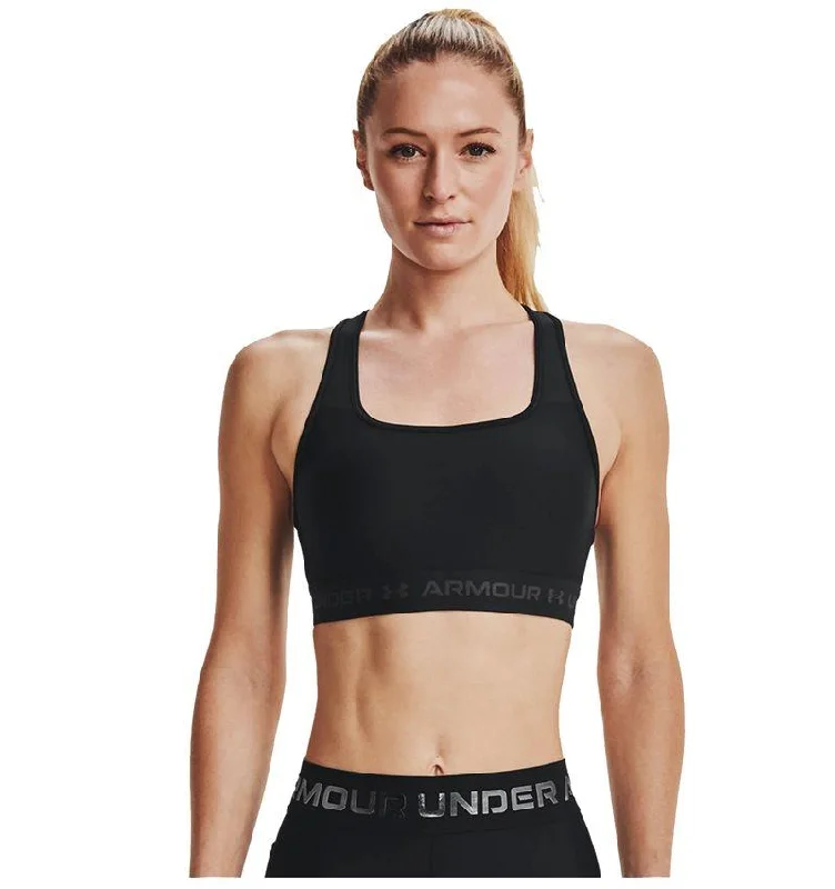 Under Armour Armour Mid Crossback Sports Bra - Womens - Black High Support Sports Bra Under Armour Armour Mid Crossback Sports Bra - Womens - Black High Support Sports Bra