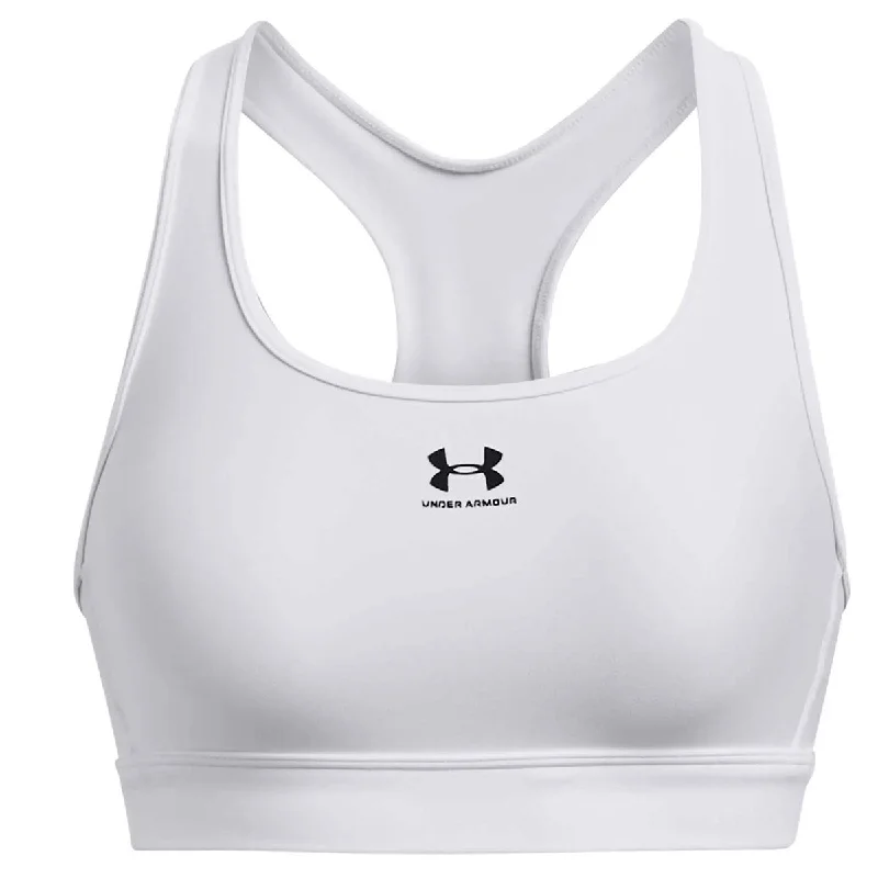 Under Armour HeatGear Armour Mid Padless Sports Bra - Womens - White/Black Lace Back Bra Under Armour HeatGear Armour Mid Padless Sports Bra - Womens - White/Black Lace Back Bra