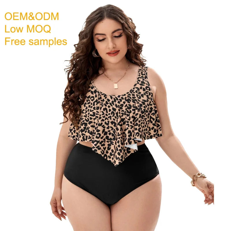 2022 big bikini swimwear sexy leopard young micro 4xl xxl plus-size fashion hot wearing high waist fat women xxx open brazilian Vibrant Bikini Design