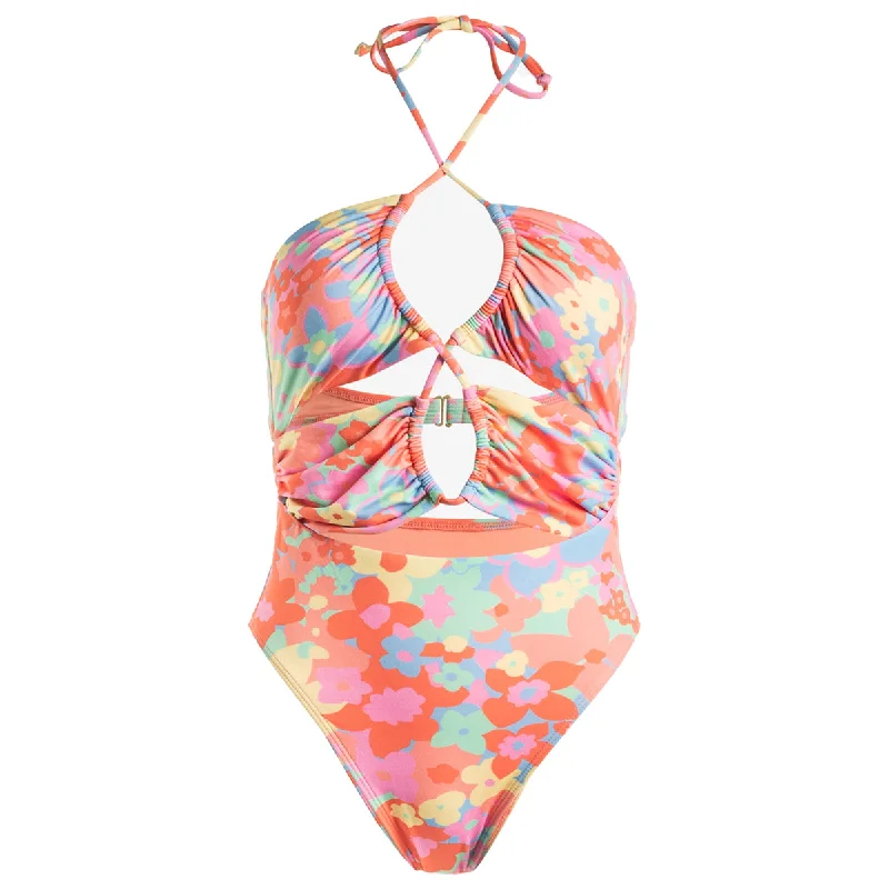 Billabong Women's Coast Is Clear One-Piece Swimsuit Button-Front Swimsuit