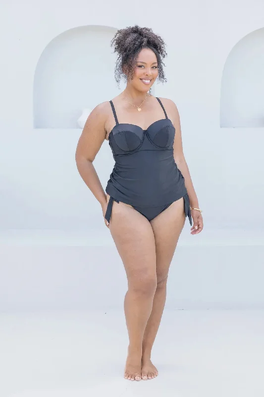 Black Tankini Comfortable Swim Dress