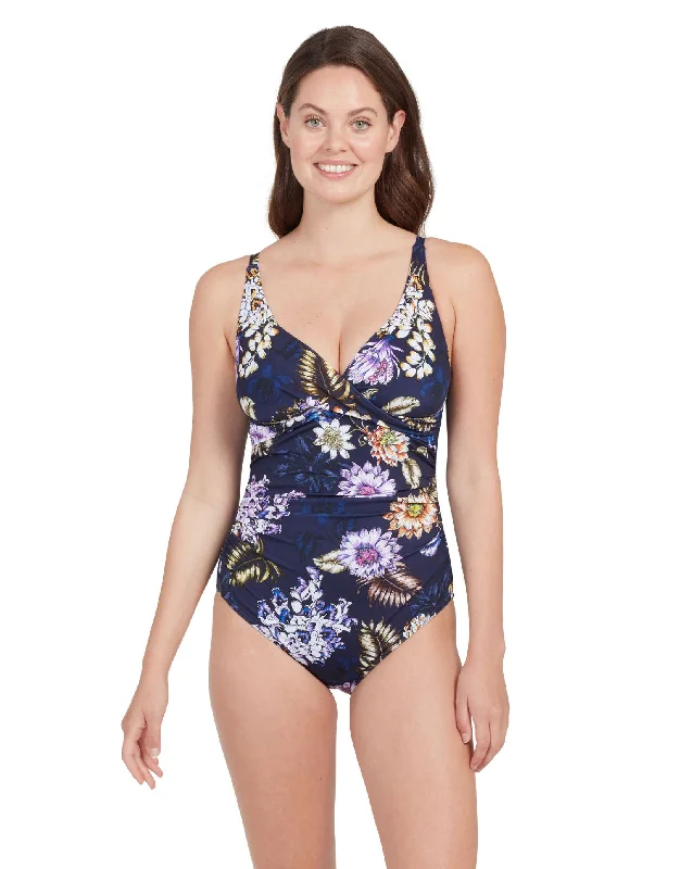 Enigma Mystery Classicback Swimsuit - Navy/Multi Strappy Back Bikini