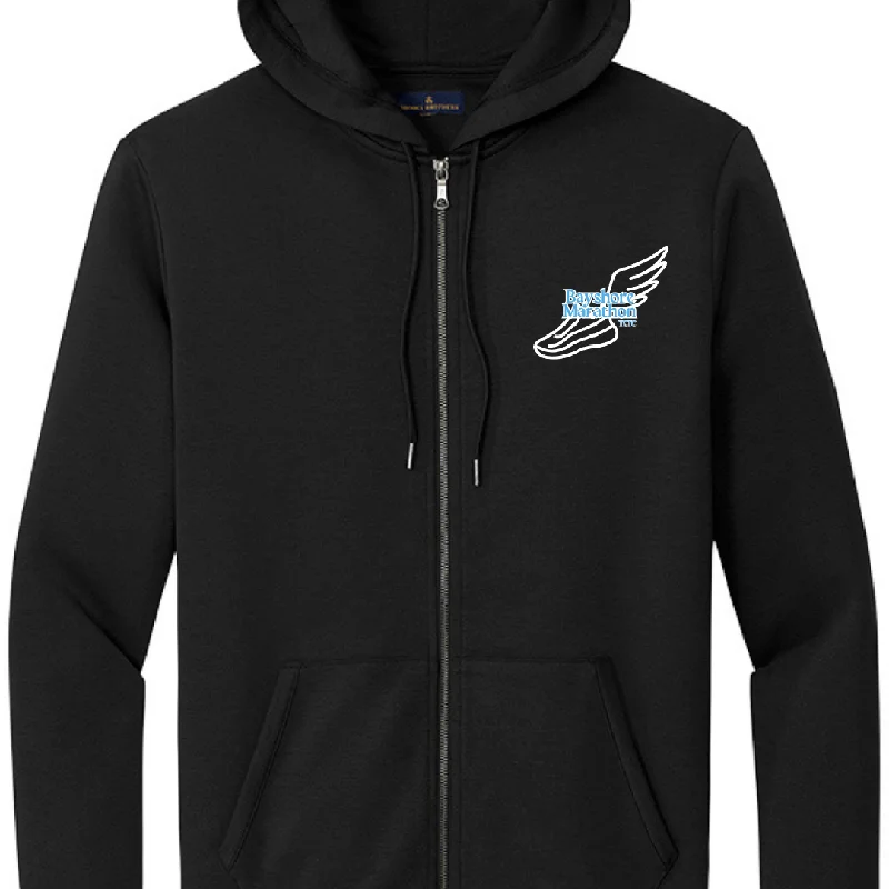 Bayshore Full Zip Sweatshirt Hoodie with Batwing Sleeves Loose Dramatic
