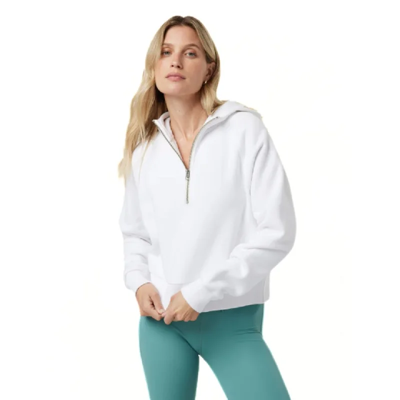 Restore Half Zip Hoodie Hoodie with High-Low Hem Asymmetrical Trendy