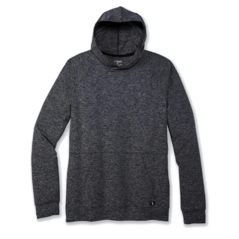 Luxe Hoodie Hoodie with Button Placket Classic Preppy