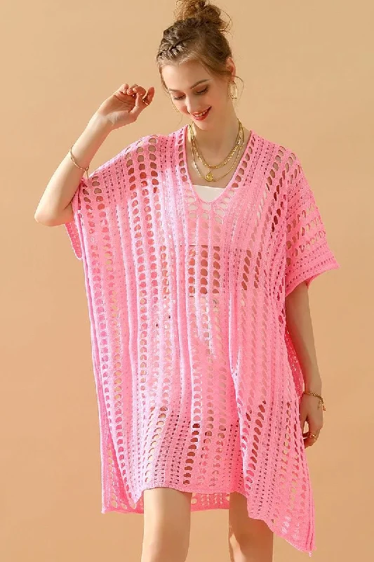 HOLLOW KNITTED BEACH WEAR SWIM COVER UP Classic Monokini Design